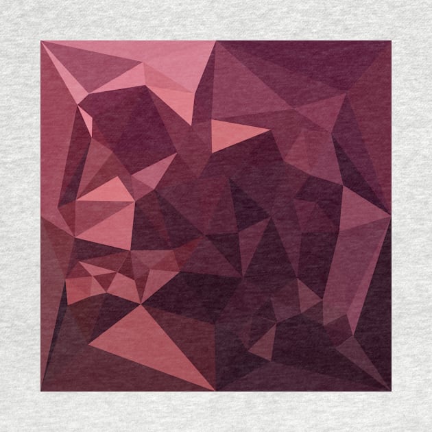 Dark Raspberry Red Abstract Low Polygon Background by retrovectors